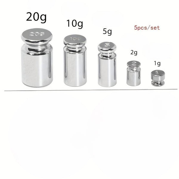 Lot 5 poids precision acier 1 gr/ 2 grs/ 5 grs/ 10 g/ 20 grsrs neuf