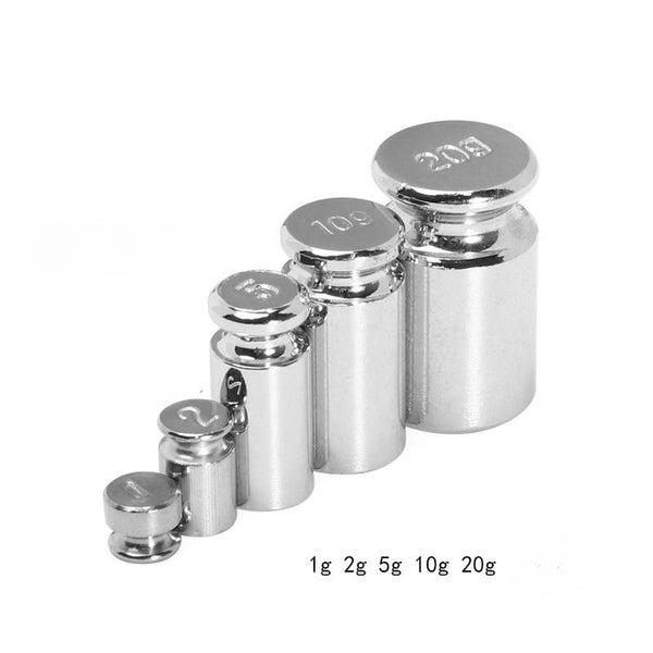 Lot 5 poids precision acier 1 gr/ 2 grs/ 5 grs/ 10 g/ 20 grsrs neuf