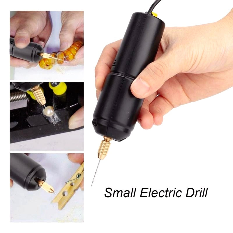 Acheter Mini Micro perceuse à main en acier avec 10 forets, outils