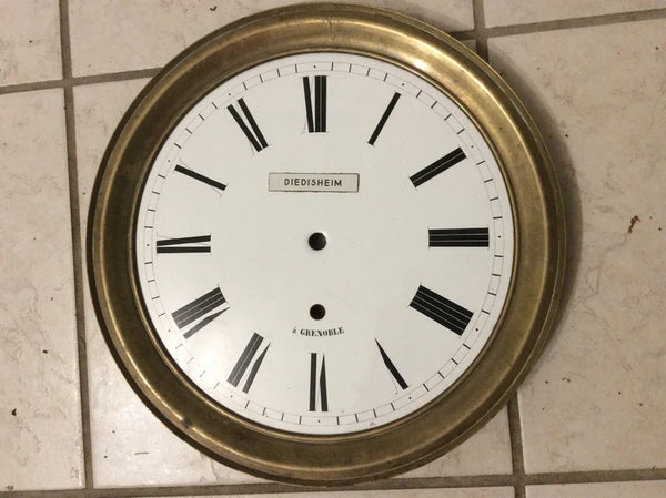 Grand cadran email horloge ancienne vintage bon etat