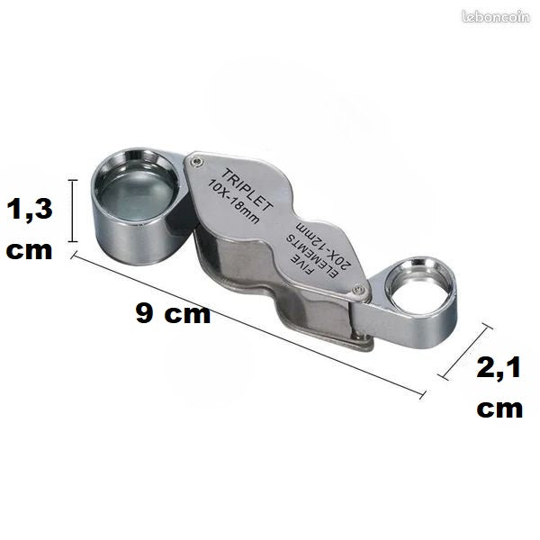 Double loupe grossi 20 fois et 10 fois fois horloger neuve Outils Horloger