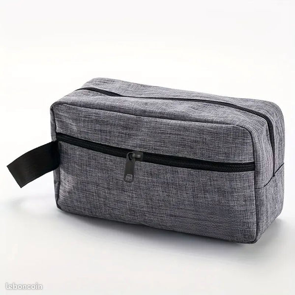 Trousse multiusages grise en tissu neuve