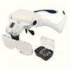 Lunette loupe horloger/bijoutier 5 lentilles eclairage LED 1,0 X 1,5 X 2,0 X 2,5 X 3,5 neuve