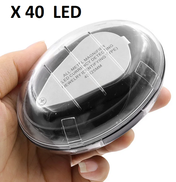 Loupe métal  LED  Grossissement X 40  neuve