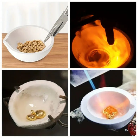 Creuset en silice de Quartz à haute température, 150 grammes, pour l'or et l'argent Neuf