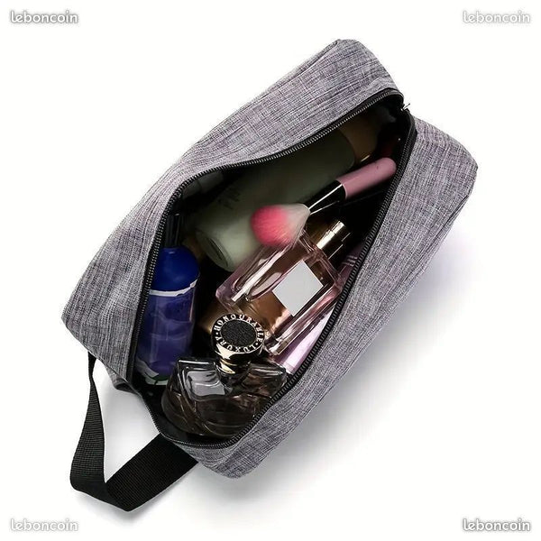 Trousse multiusages grise en tissu neuve