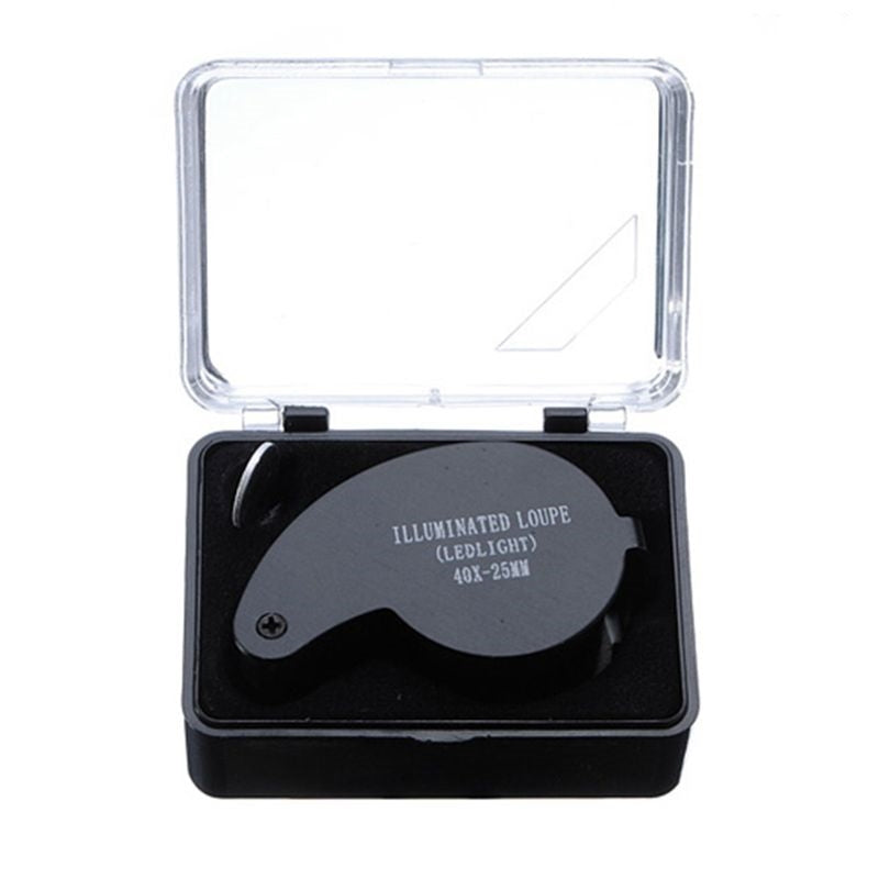 Loupe De Bijoutier LED HURRISE - Champ De 28mm - Grossissement 10x - Verre Optique