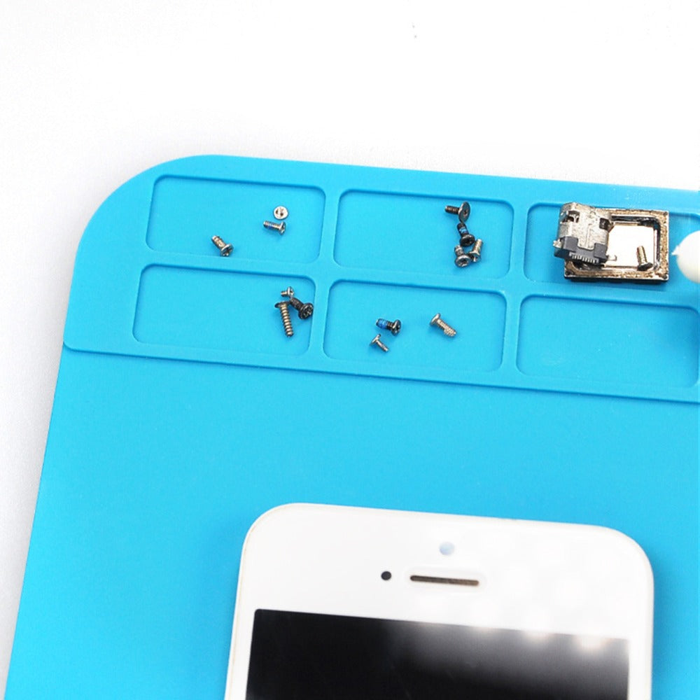 ZJchao Tapis De Réparation En Silicone Pour Téléphone, Station De Travail Pour Appareils Mobiles Tapis De Reparation Electronique Avec Rainures De Rangement Pour Outils Pour 91843659