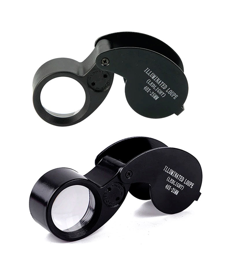 Kare & Kind Loupe Bijoutier 40x LED Et UV - Métal Verre Optique