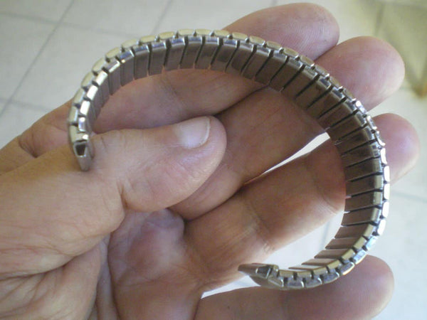 Bracelet homme extensible acier chrome 20 mm neuf